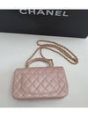 Gold Hardware Top Handle Mini Lambskin Flap Cross Bag Pink - CHANEL - BALAAN 4