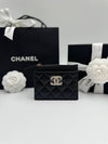 Gold logo caviar card wallet black - CHANEL - BALAAN 2