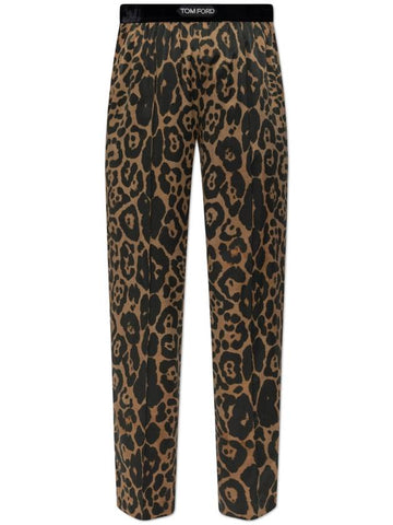 Tom Ford Animal Print Trousers, Women's, Brown - TOM FORD - BALAAN 1