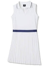 Line point pleated dress WHITE - 20THHOLE - BALAAN 1