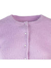 Pearl Button Back Stitch Angora Short Cardigan Lavender - MAISON MARGIELA - BALAAN 5