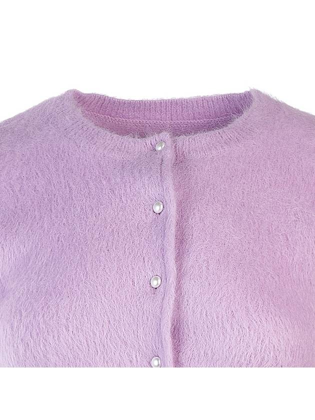 Pearl Button Back Stitch Angora Short Cardigan Lavender - MAISON MARGIELA - BALAAN 5