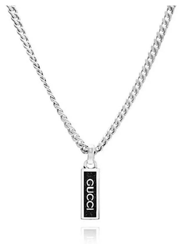 Enamel Pendant Necklace Silver YBB678714003 - GUCCI - BALAAN 4