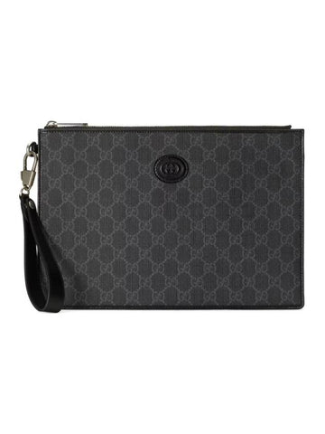 Interlocking G Clutch Bag Black - GUCCI - BALAAN 1