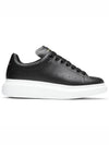 Oversized Leather Low Top Sneakers Black - ALEXANDER MCQUEEN - BALAAN 2