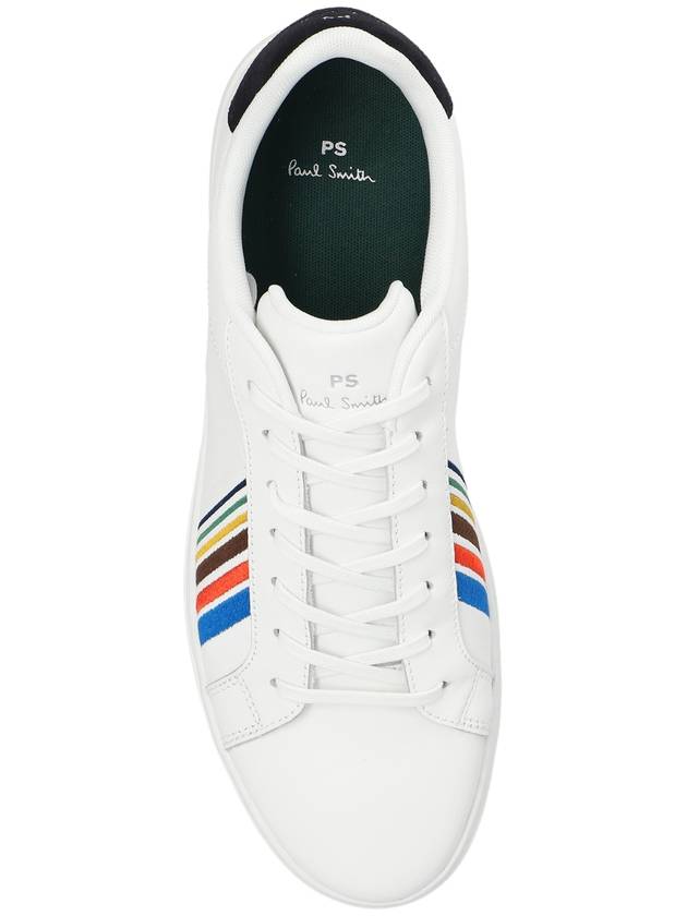 Rex Sports Striped Leather Low Top Sneakers White - PAUL SMITH - BALAAN 7