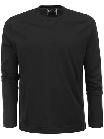 Long-sleeved organic cotton t-shirt - FEDELI - BALAAN 1