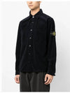 Cotton Corduroy 400 TC Over Long Sleeve Shirt Navy - STONE ISLAND - BALAAN 4