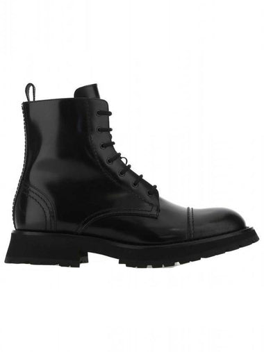 lace-up ankle walker boots black - ALEXANDER MCQUEEN - BALAAN 1