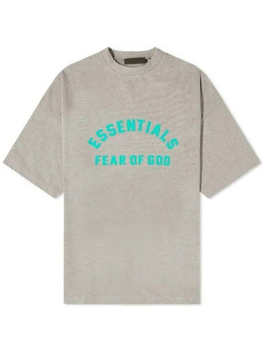 Logo Print Cotton Short Sleeve T-Shirt Grey - FEAR OF GOD ESSENTIALS - BALAAN 1