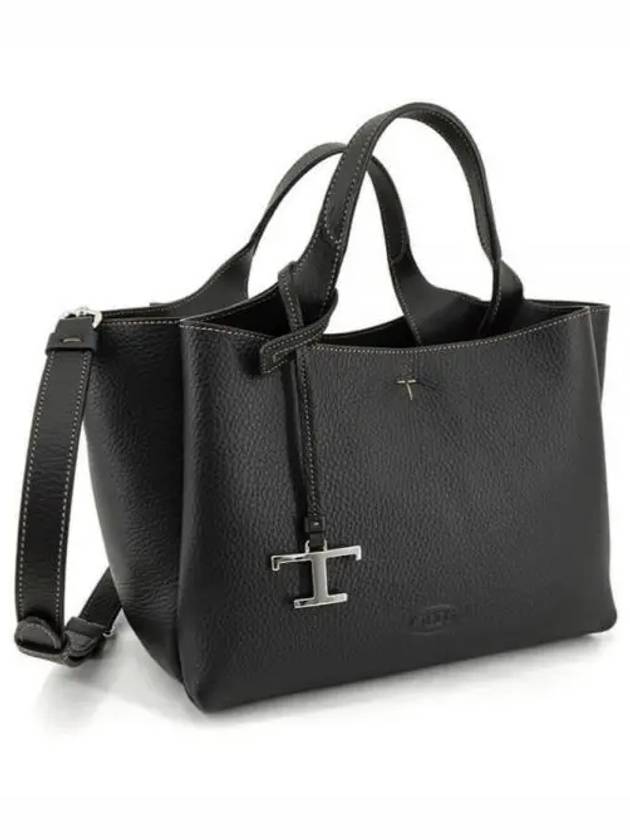 T Timeless Leather Mini Tote Bag Black - TOD'S - BALAAN 2