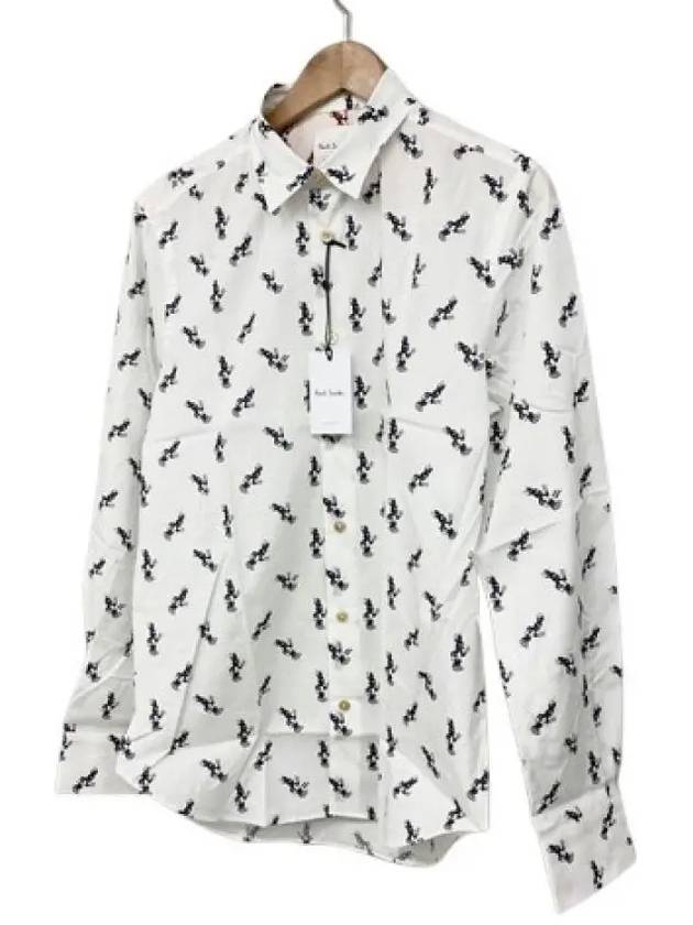 Rabbit Print Cotton Long Sleeve Shirt White - PAUL SMITH - BALAAN 5