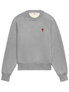 Small Heart Logo Sweatshirt Grey - AMI - BALAAN 2