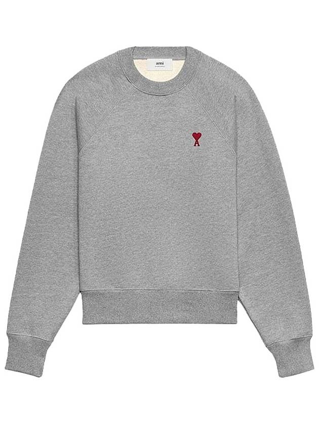 Small Heart Logo Sweatshirt Grey - AMI - BALAAN 2