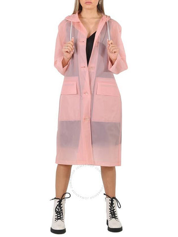 Burberry Ladies Rose Pink Transparent Trench Coat, Brand Size 10 (US Size 8) - BURBERRY - BALAAN 1