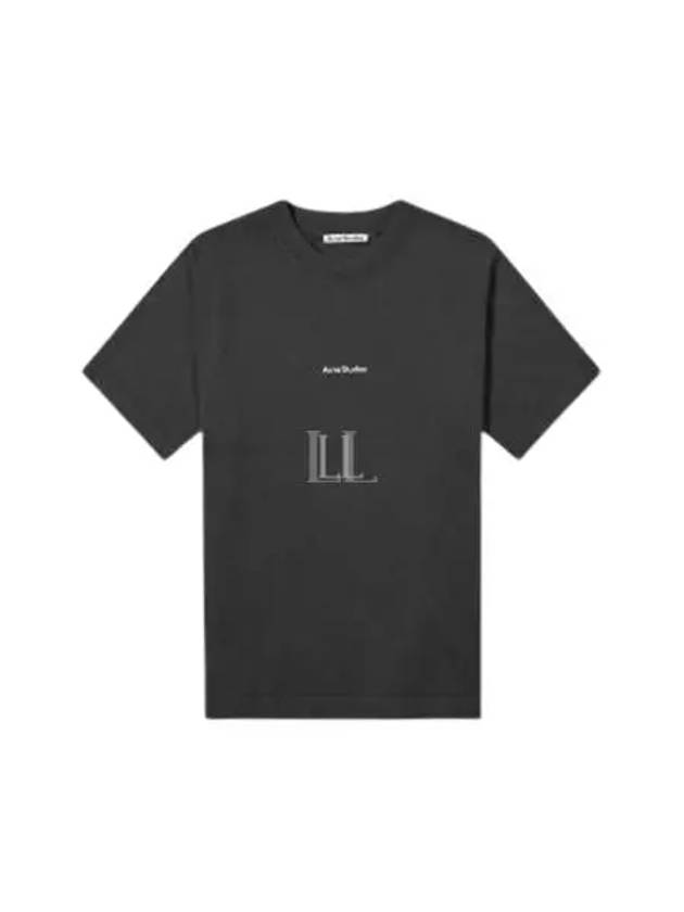 Logo Crew Neck Short Sleeve T-Shirt Black - ACNE STUDIOS - BALAAN 2