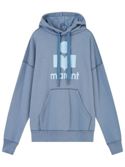 Isabel Marant Women s Mansell Logo Hooded Sweatshirt Gray Blue SIZE38 SW0362 22A044E 30GB - ISABEL MARANT - BALAAN 2