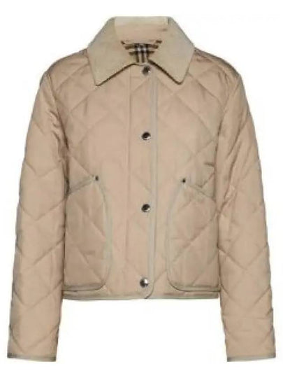 Stripe Point Collar Quilted Jacket Brown - BURBERRY - BALAAN 2