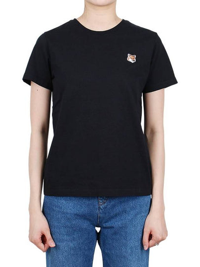 Fox Head Patch Regular Short Sleeve T-Shirt Black - MAISON KITSUNE - BALAAN 2