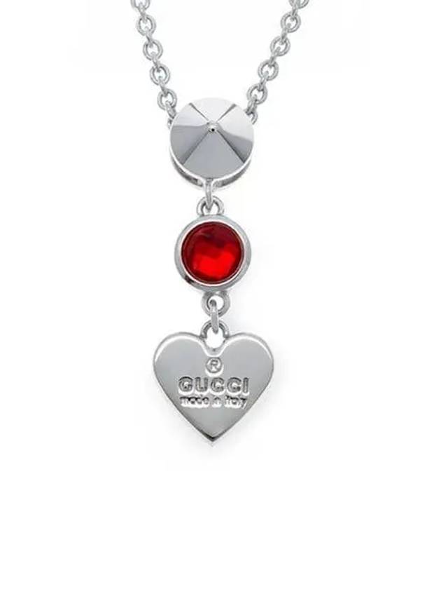 Trademark Heart Necklace YBB325871001 Silver - GUCCI - BALAAN 2