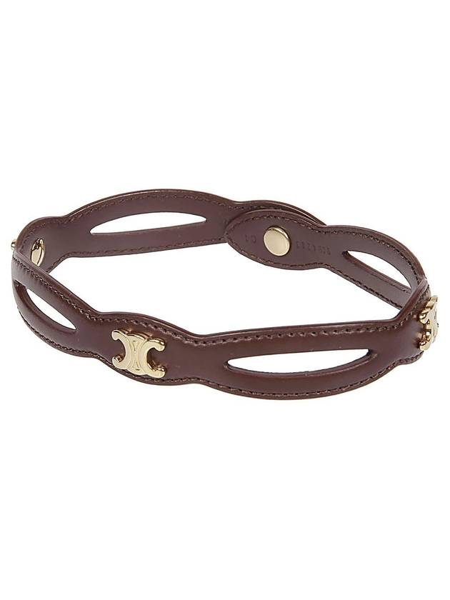 Trimophe Logo Choker Necklace Brown - CELINE - BALAAN 1