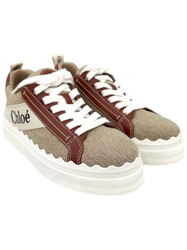 Lauren Leather Converse Low Top Sneakers Brown - CHLOE - BALAAN 2