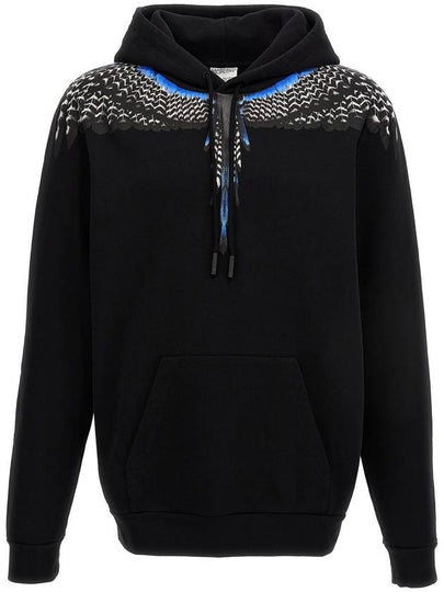 Grizzly Wings Regular Hoodie Black - MARCELO BURLON - BALAAN 2