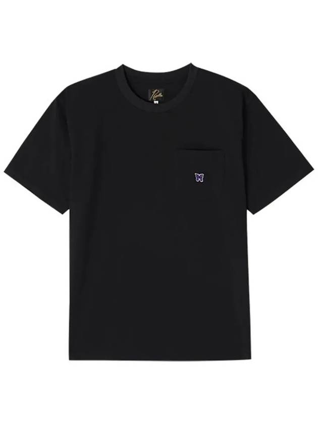 Crew Neck Poly Jersey Short Sleeve T-Shirt Black - NEEDLES - BALAAN 5