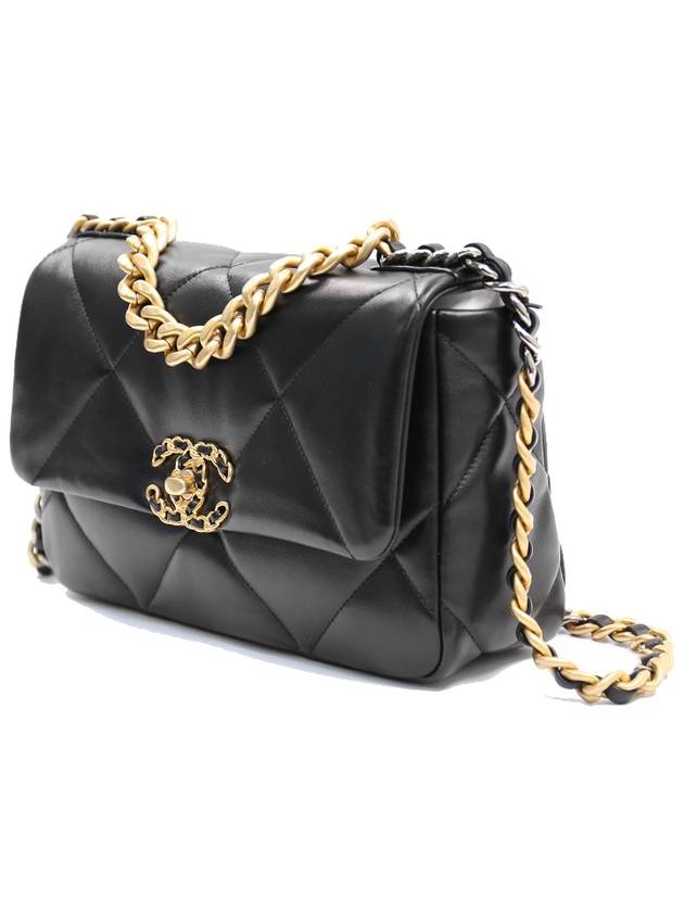 19 Lambskin Medium Hand Cross Bag Black - CHANEL - BALAAN 4