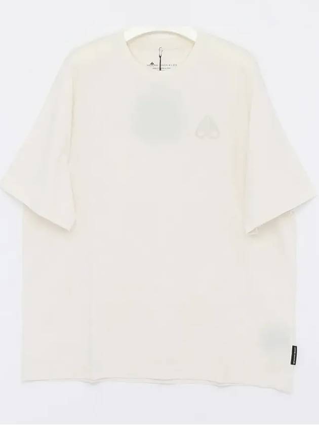 Logo Cotton Short Sleeve T-Shirt White - MOOSE KNUCKLES - BALAAN 3