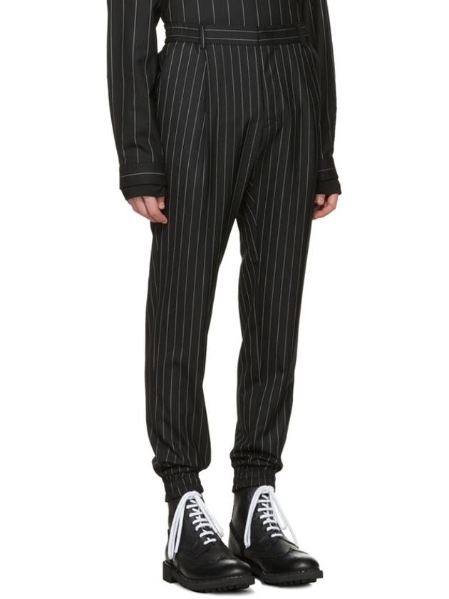 Pinstripe Jogger Straight Pants Black - JUUN.J - BALAAN 3