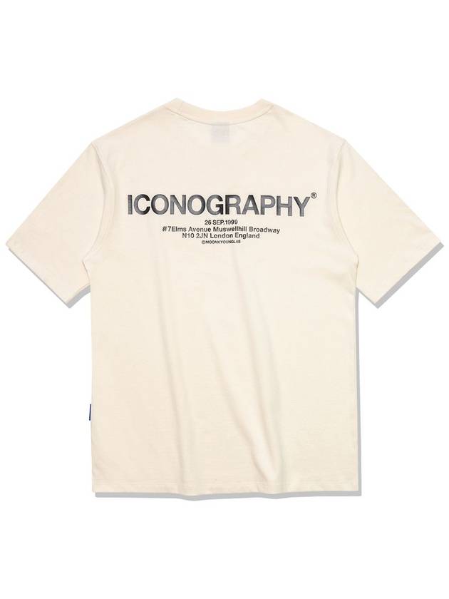 London Address CR Short Sleeve T Shirt Cream - ICONOGRAPHY - BALAAN 6