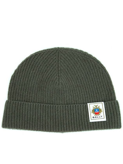 Logo Patch Wool Beanie Green - BALLY - BALAAN 2