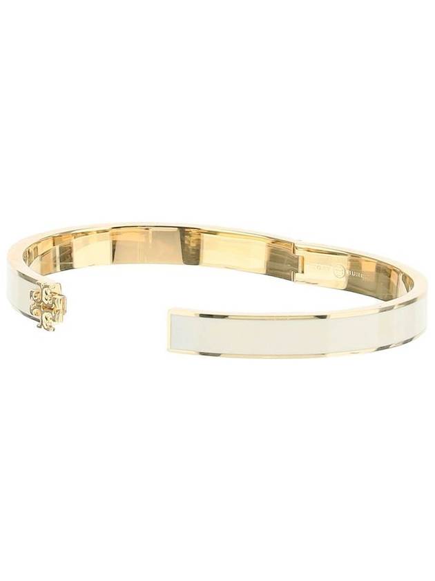 Kira Enamel Bangle Bracelet Gold Ivory - TORY BURCH - BALAAN 5