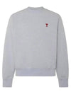 Cotton Heart Logo Sweatshirt Blue - AMI - BALAAN 2