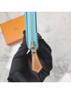 Silk-in Compact Zipper Half Wallet Card Coin Purse Apsong Blue Color H077756CKAD - HERMES - BALAAN 3