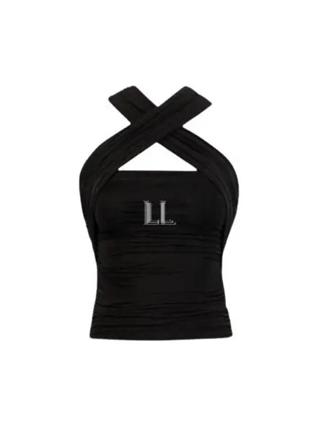 Wrinkle Jersey Sleeveless Black - SAINT LAURENT - BALAAN 2