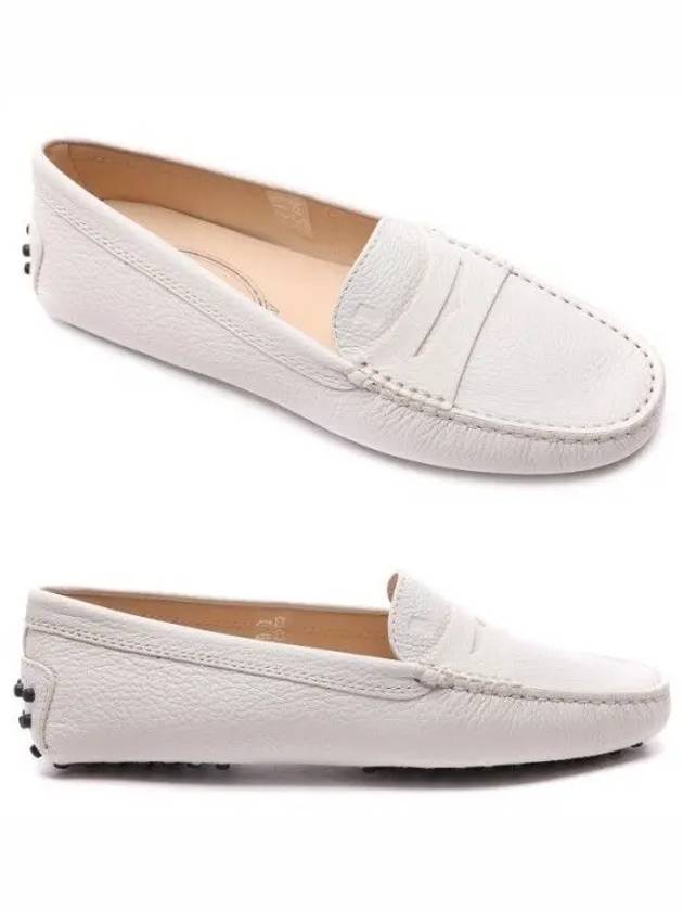 Women's Gommino Leather Driving Shoes White - TOD'S - BALAAN 2