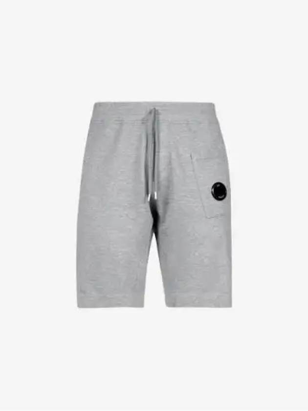 Light Fleece Regular Shorts Grey Melange - CP COMPANY - BALAAN 3