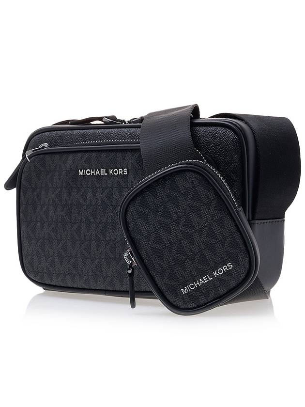 Hudson Logo Print Messenger Bag Black - MICHAEL KORS - BALAAN 3