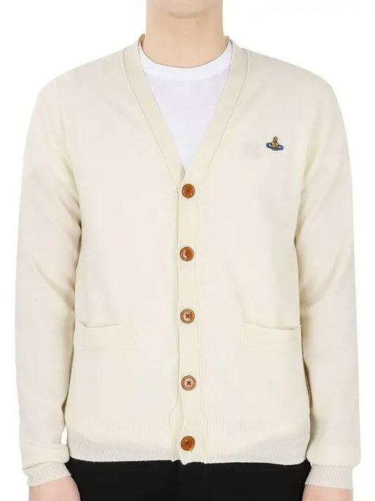 ORB logo cardigan natural - VIVIENNE WESTWOOD - BALAAN.