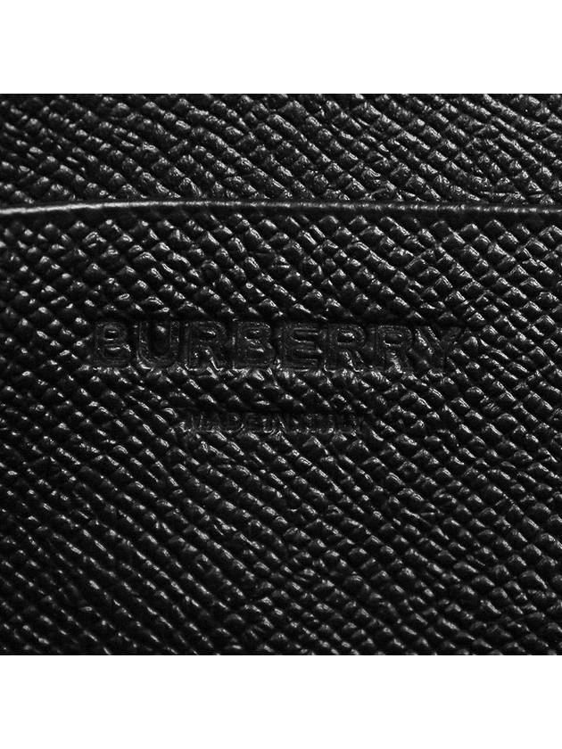 Monogram Motif Grained Leather Clutch Bag Black - BURBERRY - BALAAN 8