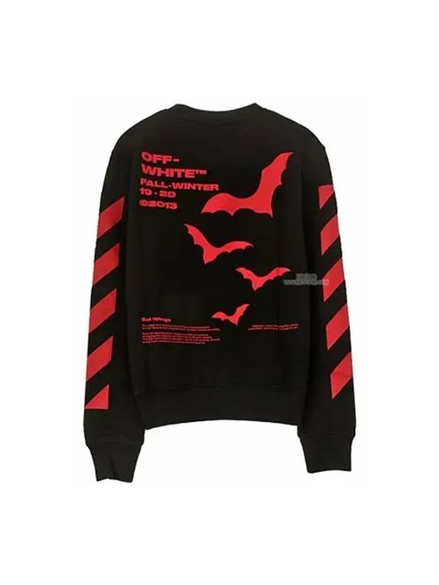 Diagonal Vet Printing Slim Crew Neck Sweatshirt - OFF WHITE - BALAAN 1