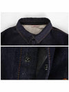 Embroidered Logo Pocket Denim Cotton Long Sleeve Shirt Navy - VALENTINO - BALAAN 6