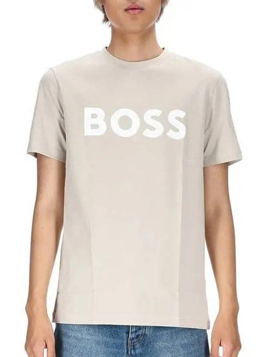 Logo Short Sleeve T-Shirt Brown - HUGO BOSS - BALAAN 2