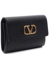 Women s V Logo Folding Card Wallet 5W2P0AE6 SNP 0NO 24F - VALENTINO - BALAAN 3