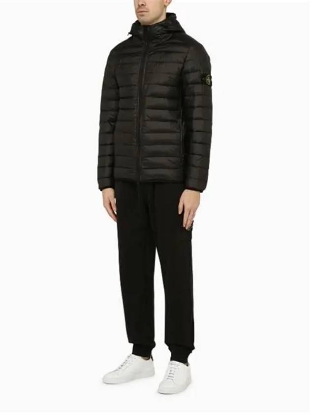 Loom Woven Chambers R-Nylon Down-TC Light Hoodie Down Jacket Black - STONE ISLAND - BALAAN 7