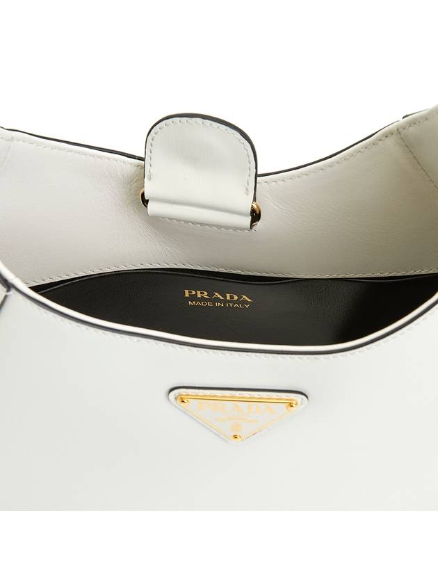 Medium Leather Shoulder Bag White - PRADA - BALAAN 8