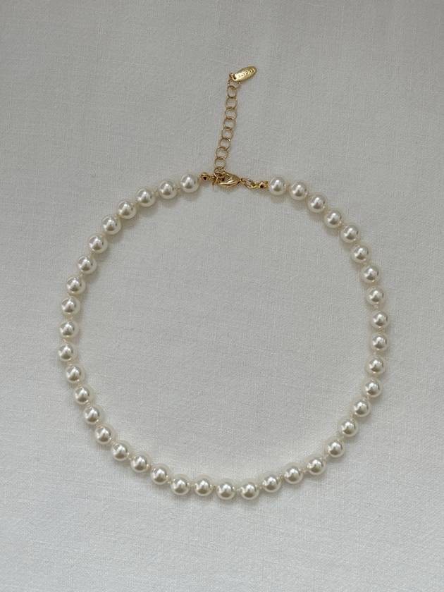 Classic Pearl 8mm Necklace White - ELYONA - BALAAN 1