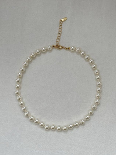 Classic Pearl 8mm Necklace White - ELYONA - BALAAN 1